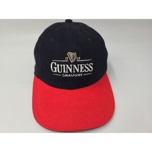 Vintage Guinness Draught Strapback Adjustable (Fits Small) Hat Cap Beer Black